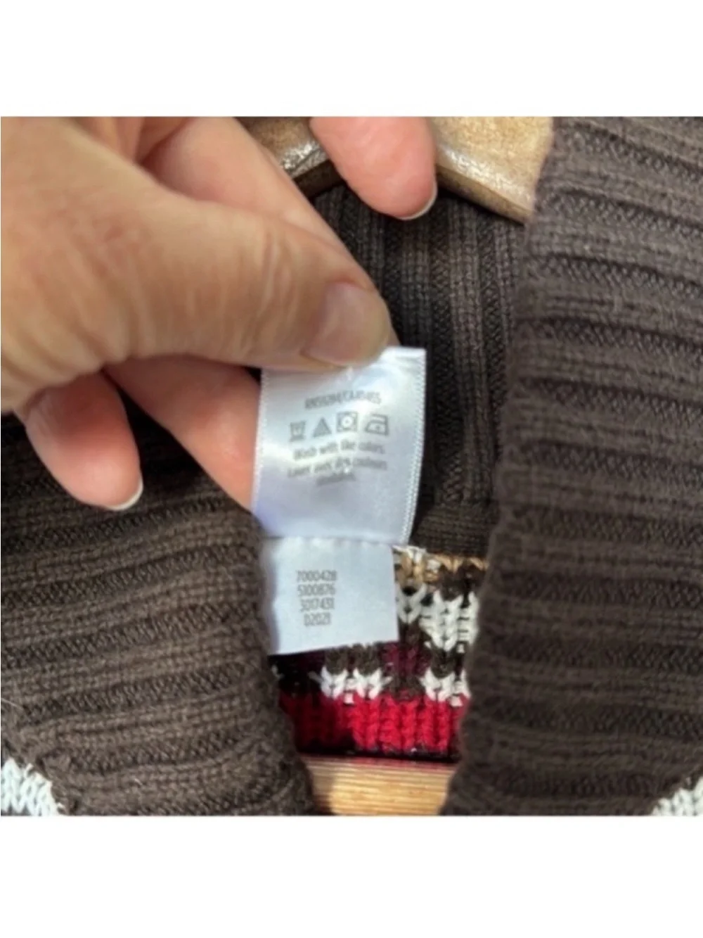 Gymboree Boys/Kids Knit Fair Isle Sweater Cardigan Sz 2T Button Down Brown Red